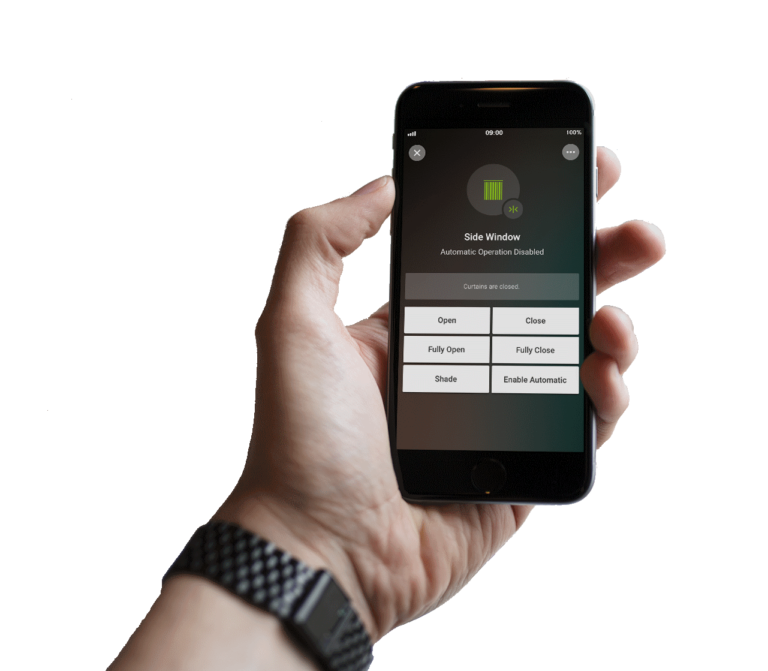 Loxone Smart Home App - Beschattung Vorhänge