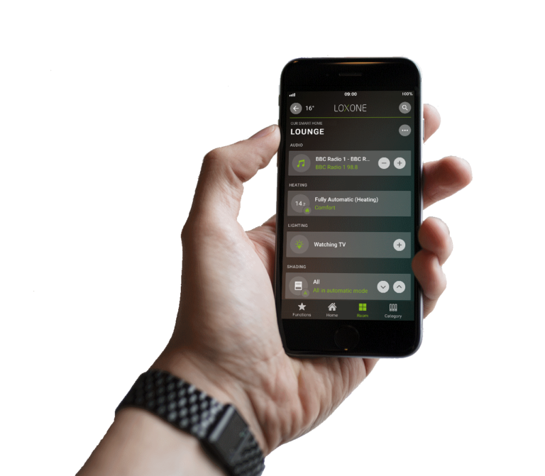 Loxone Smart Home App - Raumübersicht